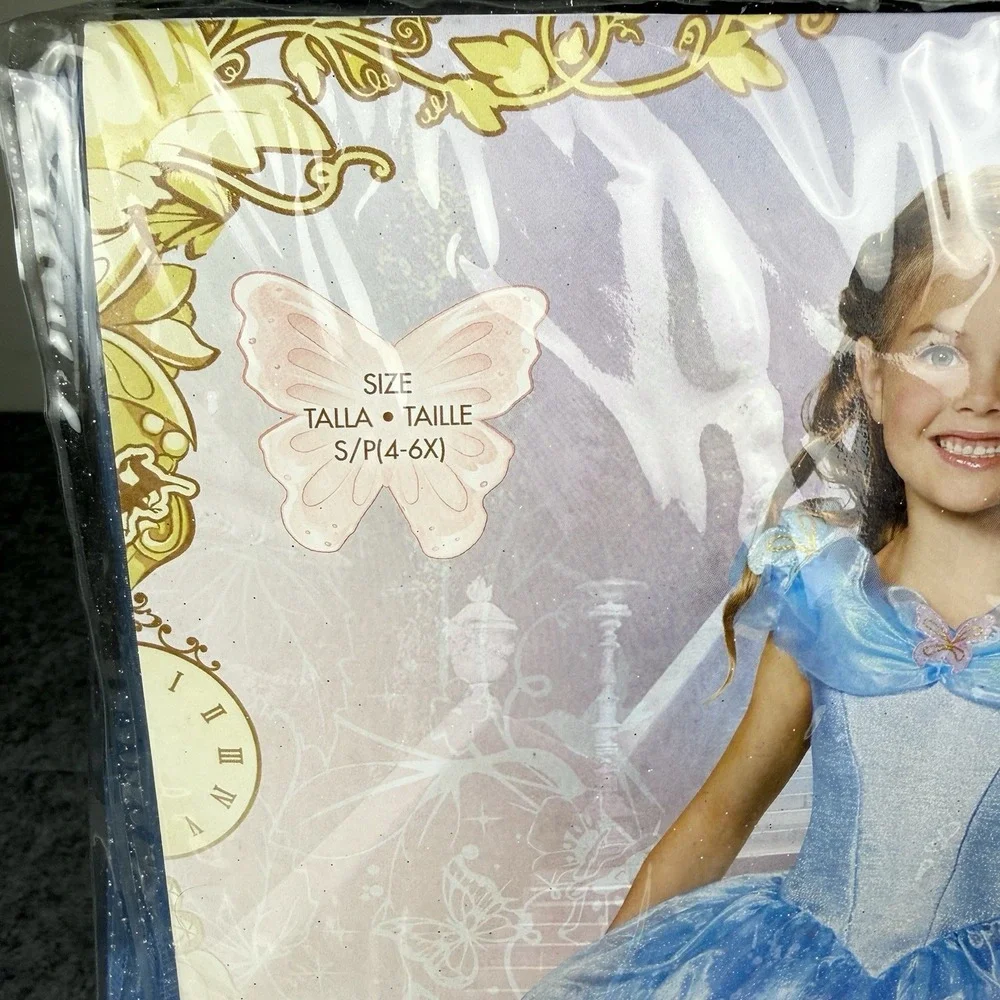 Disney Movie Cinderella BRAND NEW Deluxe Halloween Costume Child Youth Small 4-6